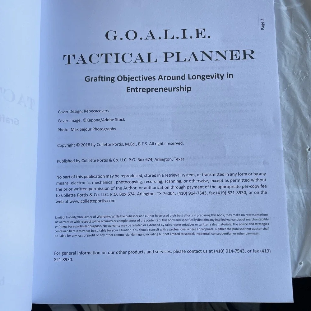 G. O. A. L. I. E. Tactical Planner : Your Key to Winning the Year by B.F.S....